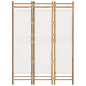 Skládací 3panelový paraván 120 cm bambus a plátno - obrázek 4