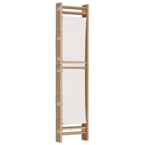 Skládací 3panelový paraván 120 cm bambus a plátno - obrázek 6