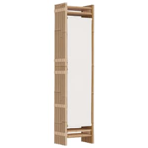 Skládací 6panelový paraván 240 cm bambus a plátno - obrázek 6