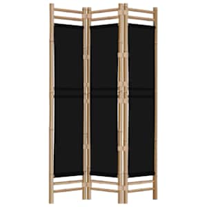 Skládací 3panelový paraván 120 cm bambus a plátno - obrázek 2