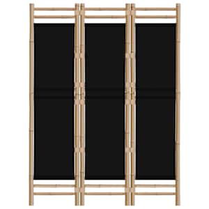 Skládací 3panelový paraván 120 cm bambus a plátno - obrázek 4