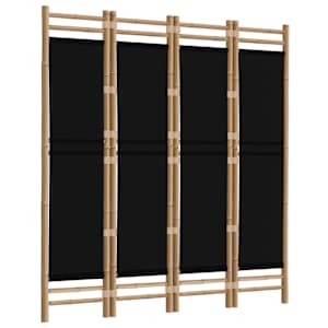 Skládací 4panelový paraván 160 cm bambus a plátno - obrázek 3