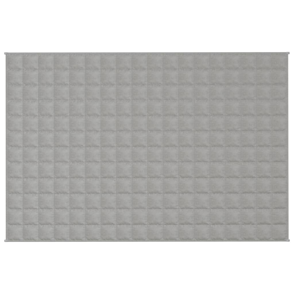 vidaXL Verzwaringsdeken 120x180 cm 9 kg stof grijs afbeelding