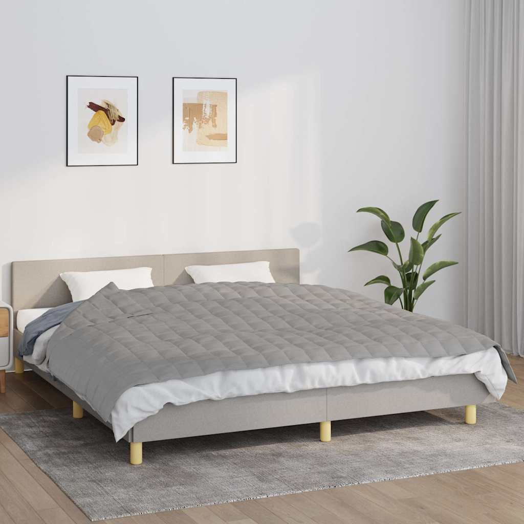 vidaXL Manta pesada 7 kg 155x220 cm tecido cinza