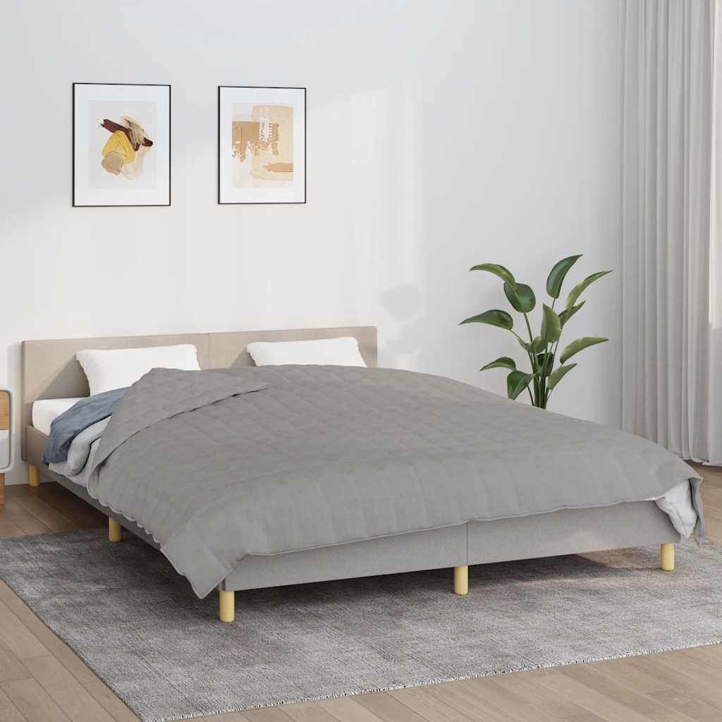 vidaXL Manta pesada 9 kg 200x200 cm tecido cinza