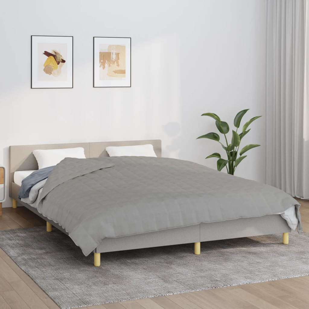 vidaXL Pătură antistres, gri, 200x200 cm, 9 kg, material textil