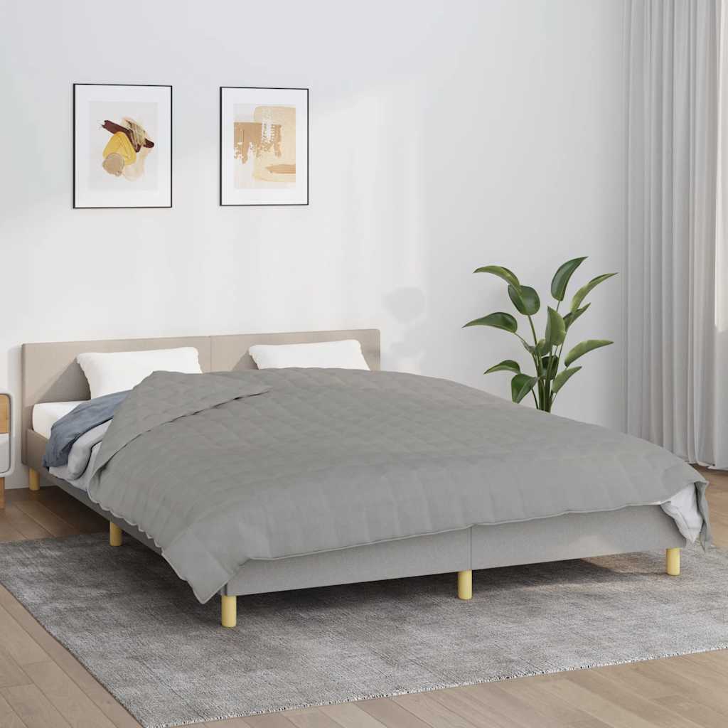 vidaXL Manta pesada 13 kg 200x200 cm tecido cinza