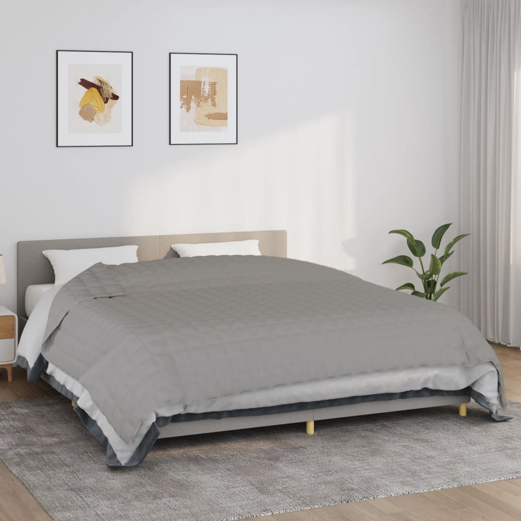 vidaXL Pătură cu greutăți, gri, 200x260 cm, 15 kg, material textil