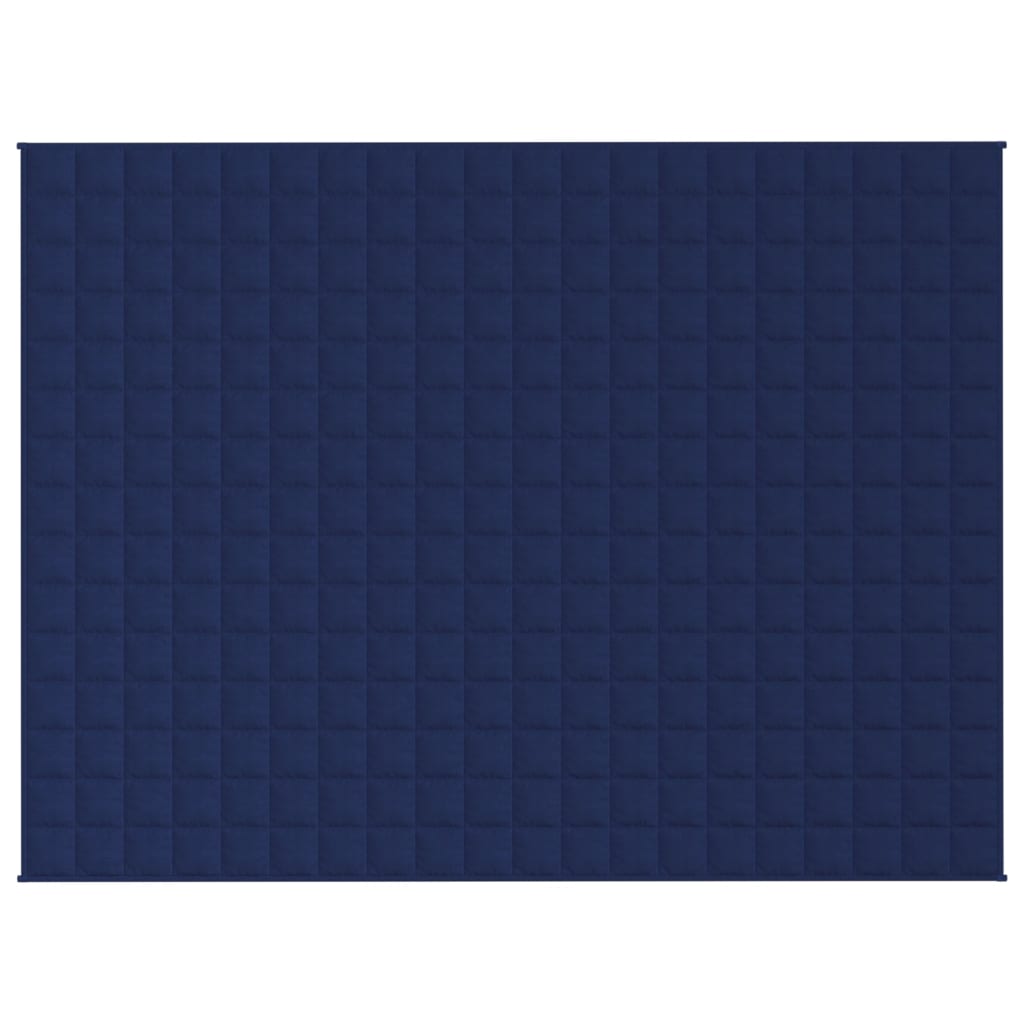 vidaXL Verzwaringsdeken 150x200 cm 7 kg stof blauw afbeelding