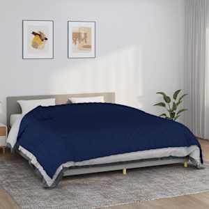 Zátěžová deka modrá 235 x 290 cm 15 kg textil - obrázek 1