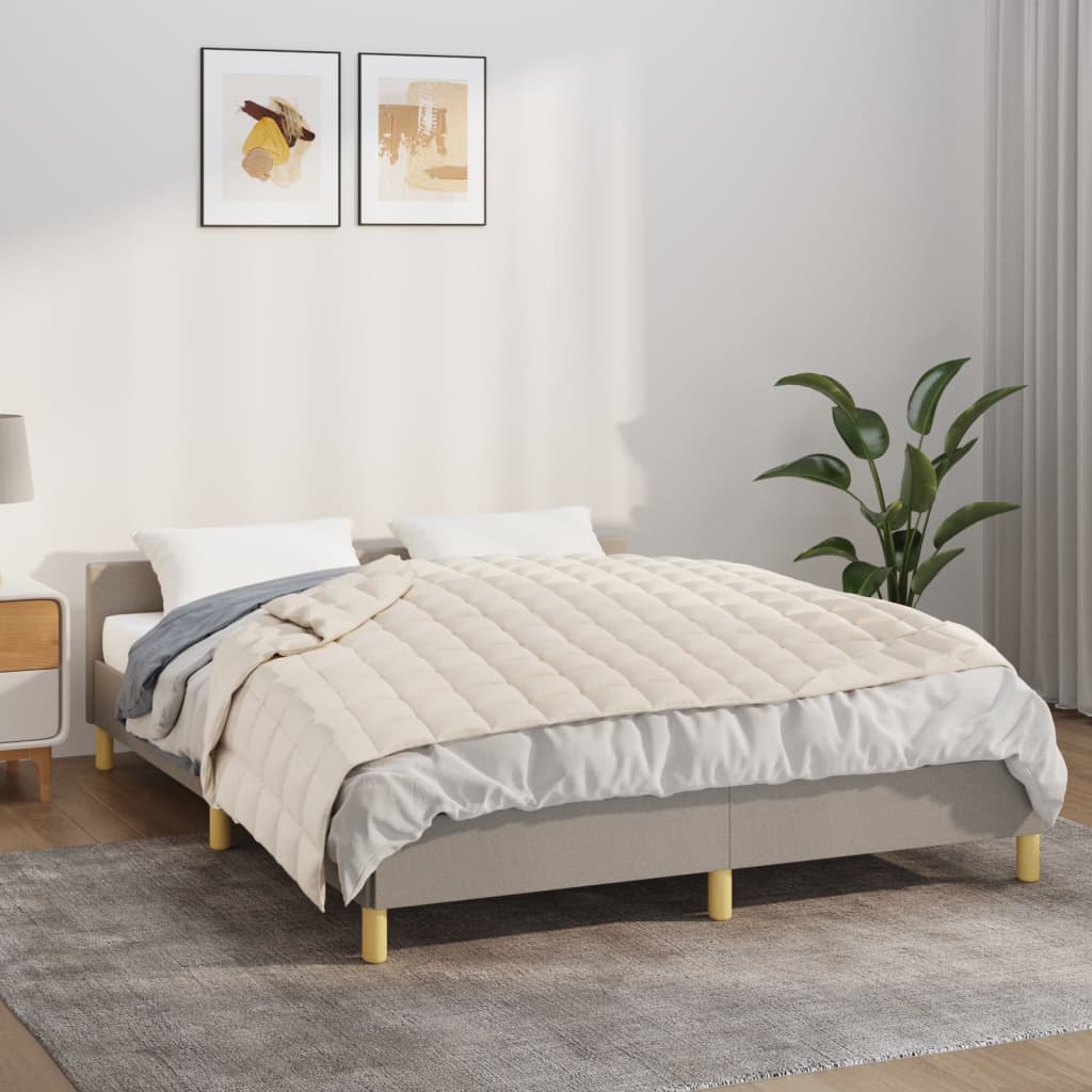 vidaXL Couverture lestée Crème clair 120x180 cm 9 kg Tissu