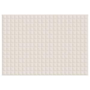 Zátěžová deka světle krémová 155 x 220 cm 11 kg textil - obrázek 3