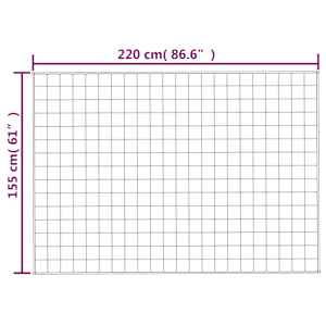 Zátěžová deka světle krémová 155 x 220 cm 11 kg textil - obrázek 7