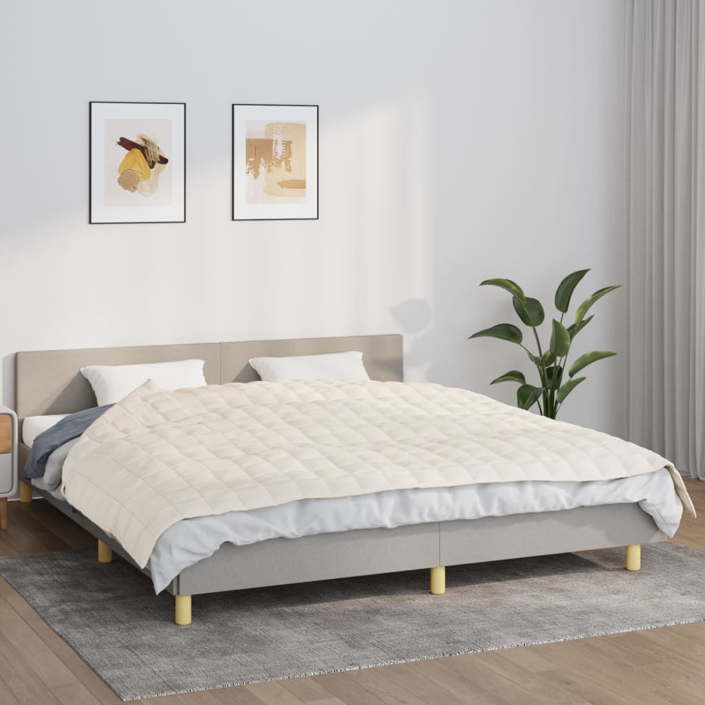 vidaXL Painopeitto vaalea kerma 155×220 cm 11 kg kangas