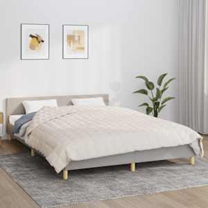 Zátěžová deka světle krémová 200 x 200 cm 13 kg textil - obrázek 1