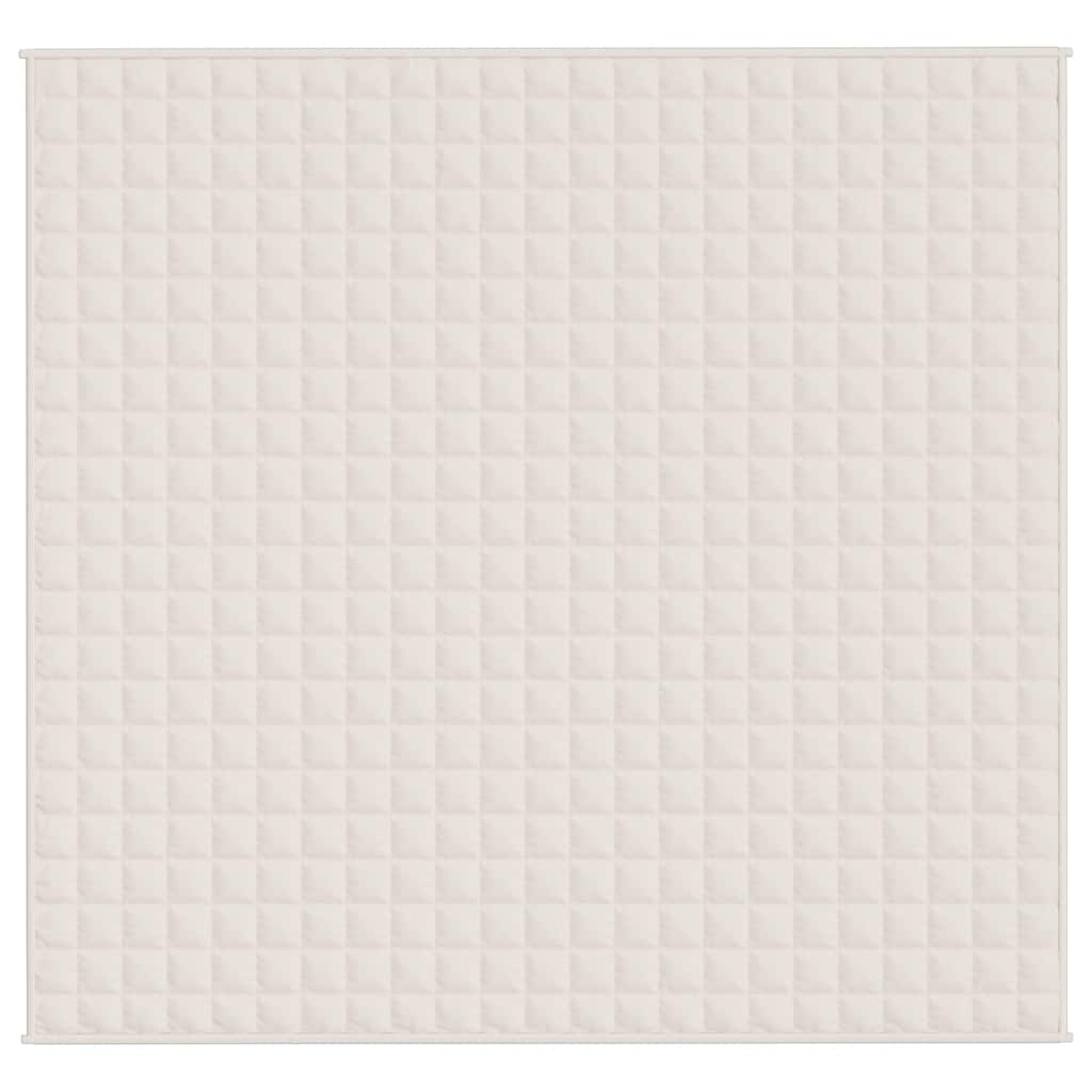 Thumbnail - vidaXL Gewichtsdecke Hellcreme 220x235 cm 15 kg Stoff