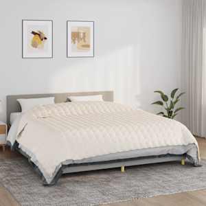 Zátěžová deka světle krémová 235 x 290 cm 11 kg textil - obrázek 1