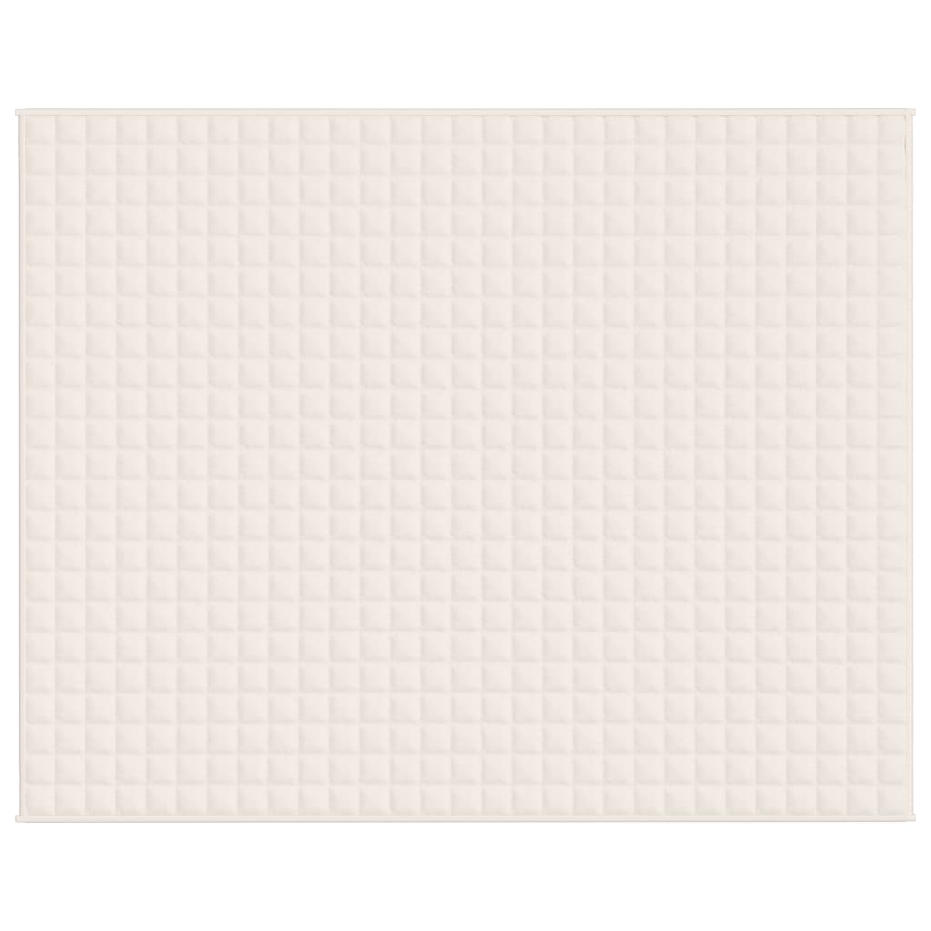 vidaXL Pătură cu greutăți, crem deschis, 235x290 cm, 15 kg, textil