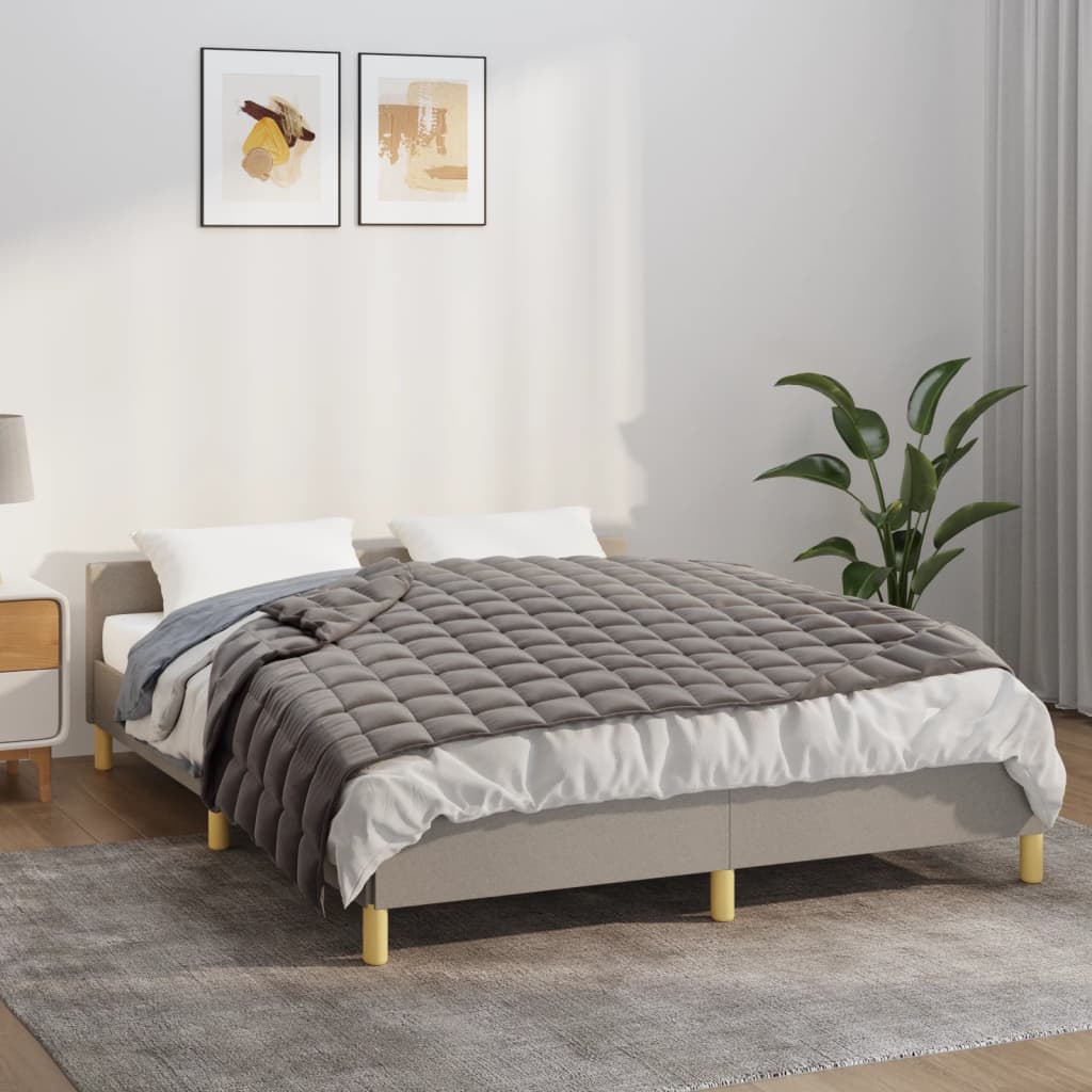 vidaXL Pătură anti-stres, gri, 138x200 cm, 10 kg, material textil
