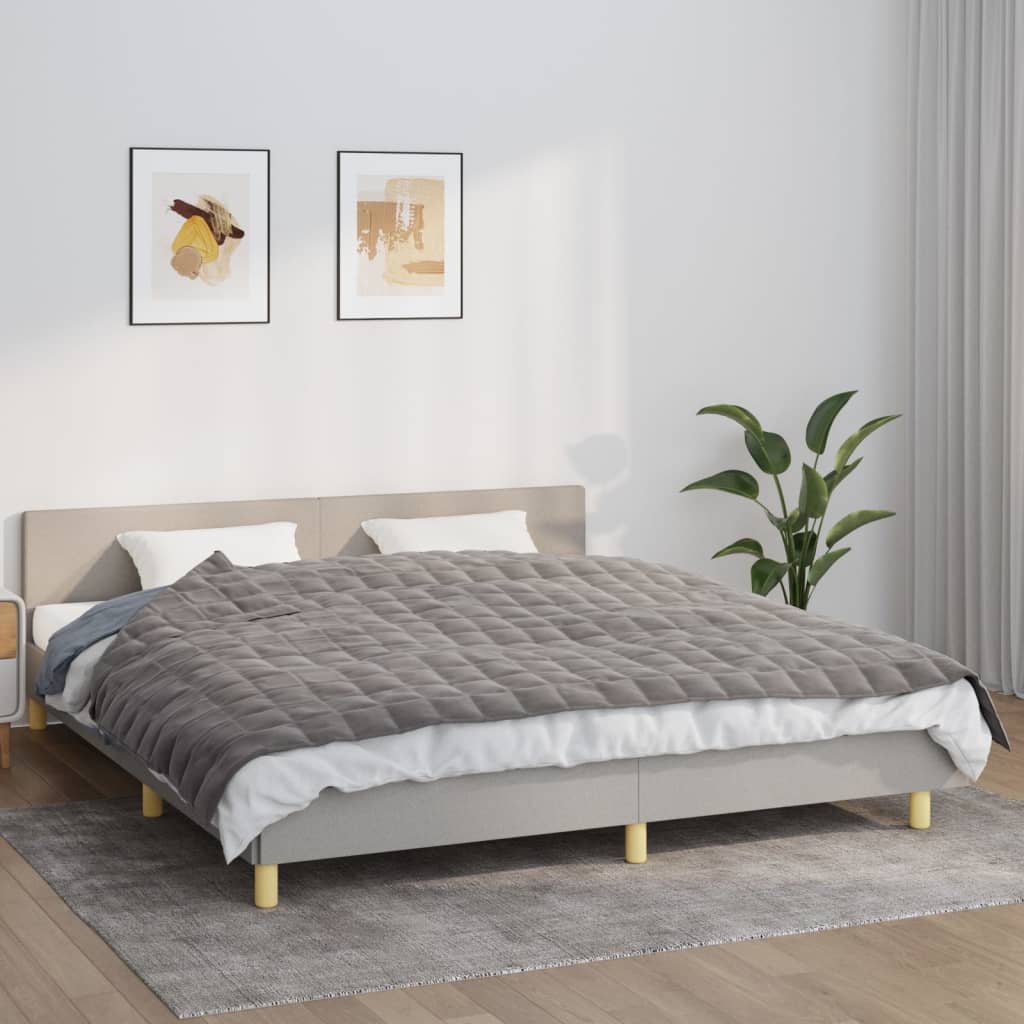 vidaXL Pătură cu greutăți, gri, 155x220 cm, 7 kg, material textil