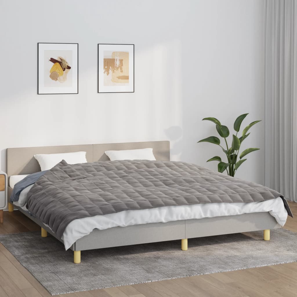 vidaXL Pătură cu greutăți, gri, 155x220 cm, 11 kg, material textil