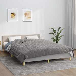Zátěžová deka šedá 200 x 200 cm 13 kg textil - obrázek 1