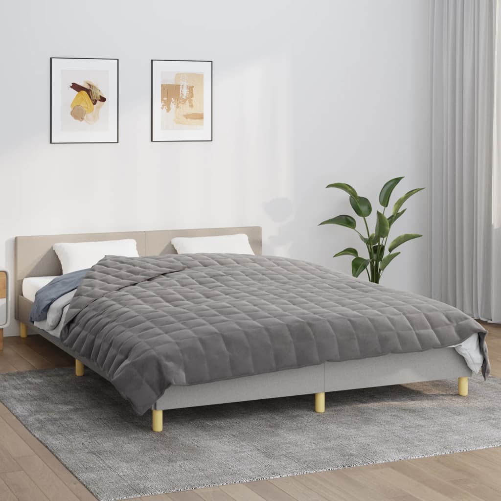 vidaXL Pătură cu greutăți, gri, 200x235 cm, 11 kg, material textil