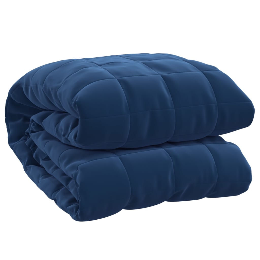 vidaXL Zátěžová deka modrá 155 x 220 cm 11 kg textil
