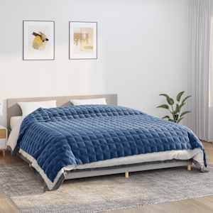 Zátěžová deka modrá 235 x 290 cm 11 kg textil - obrázek 1