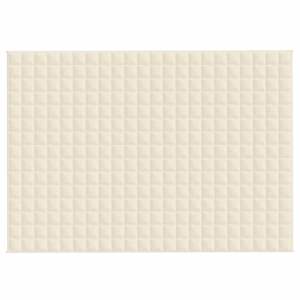 Zátěžová deka světle krémová 155 x 220 cm 11 kg textil - obrázek 3