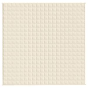 Zátěžová deka světle krémová 200 x 200 cm 13 kg textil - obrázek 3
