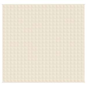 Zátěžová deka světle krémová 220 x 235 cm 11 kg textil - obrázek 3