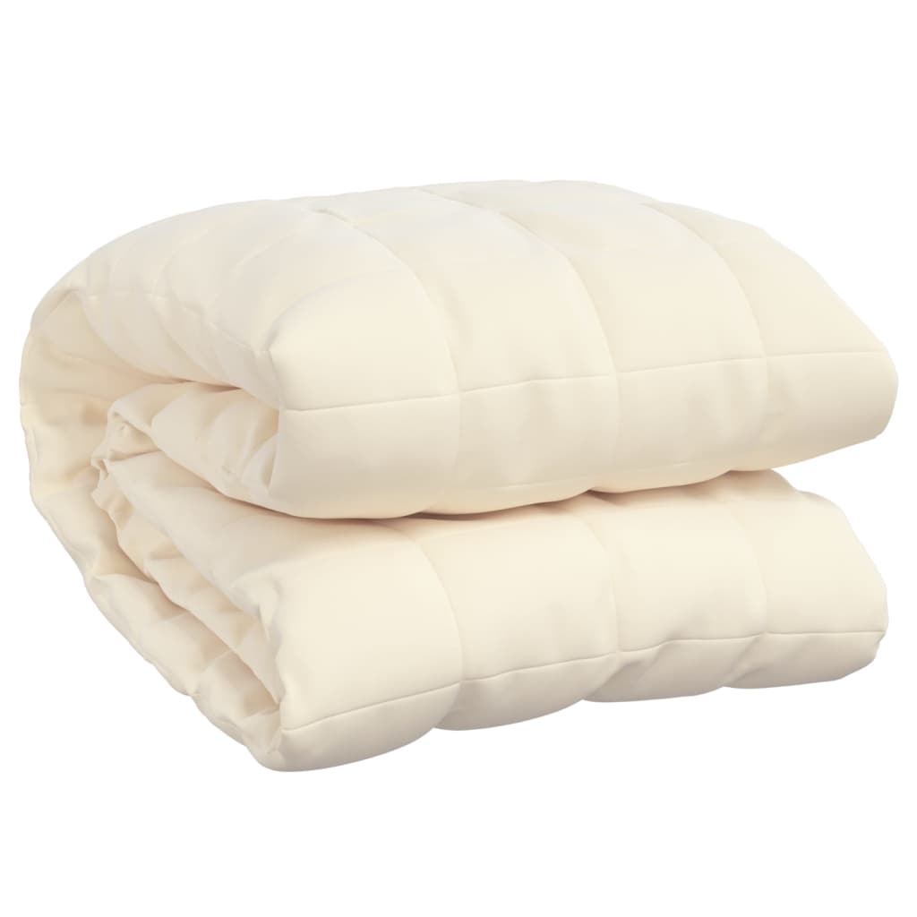vidaXL Zátěžová deka světle krémová 220 x 235 cm 15 kg textil