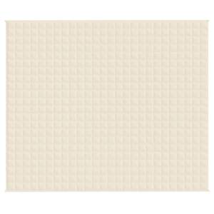 Zátěžová deka světle krémová 220 x 260 cm 11 kg textil - obrázek 3