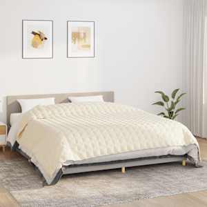 Zátěžová deka světle krémová 220 x 260 cm 11 kg textil - obrázek 1