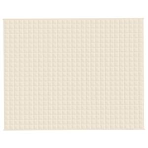 Zátěžová deka světle krémová 235 x 290 cm 11 kg textil - obrázek 3