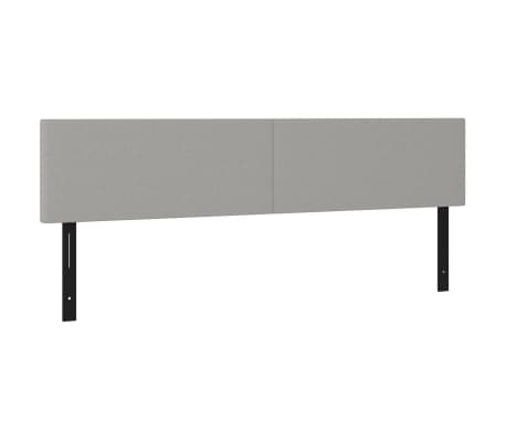 vidaXL Cabeceros 2 unidades de tela gris claro 90x5x78/88 cm