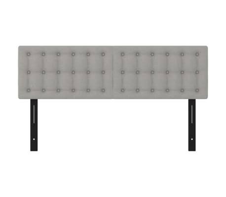 vidaXL Κεφαλάρια Κρεβατιού 2 τεμ. Αν. Γκρι 72x5x78/88 εκ. Υφασμάτινα