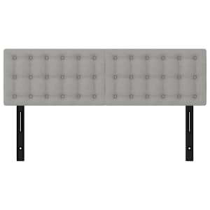 vidaXL Κεφαλάρια Κρεβατιού 2 τεμ. Αν. Γκρι 72x5x78/88 εκ. Υφασμάτινα