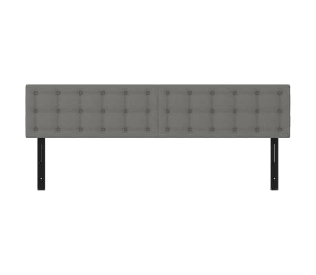 vidaXL Κεφαλάρια Κρεβατιού 2 τεμ. Σκ. Γκρι 90x5x78/88 εκ. Υφασμάτινο