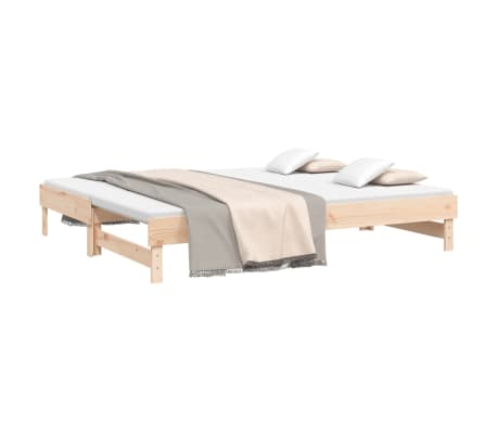 vidaXL Lit coulissant sans matelas 2x(90x200) cm Bois de pin massif