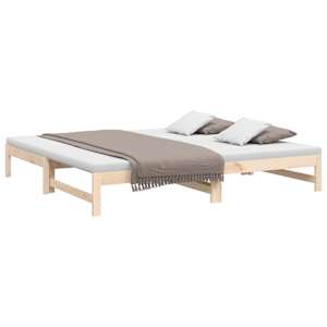 vidaXL Lit coulissant sans matelas 2x(100x200) cm bois de pin massif