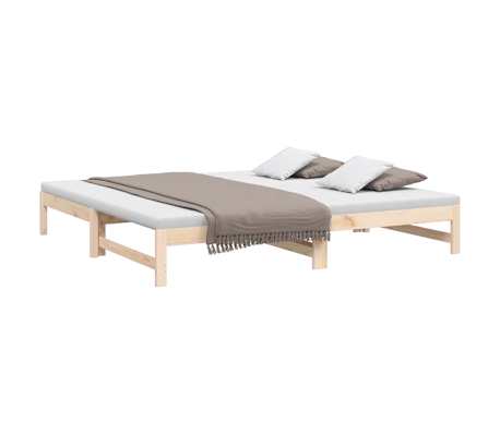 vidaXL Dormeuse Estraibile 2x(90x200) cm Legno Massello di Pino