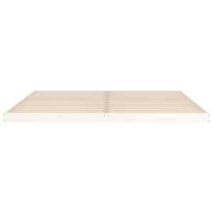 Rám postele bílý 200 x 200 cm masivní borovice - obrázek 5