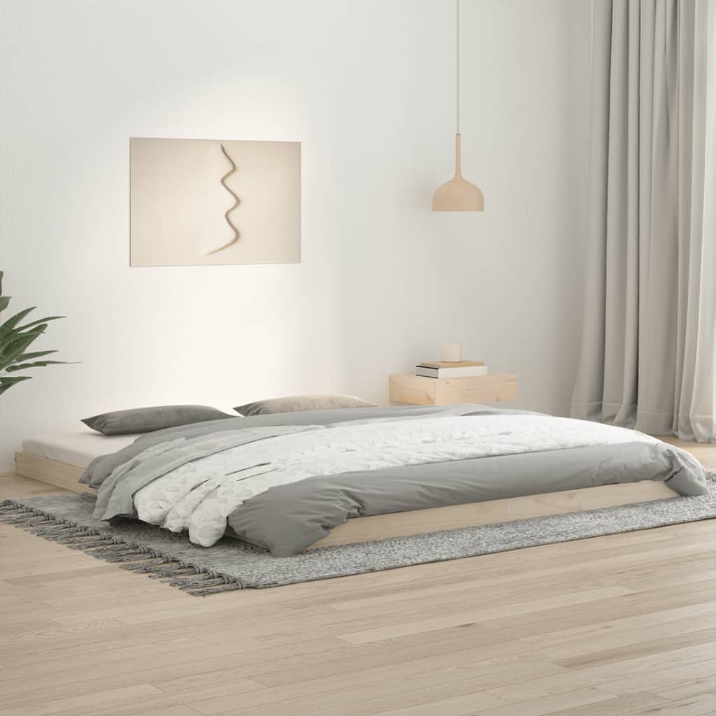 vidaXL Sängynrunko 180x200 cm Super King Size täysi mänty