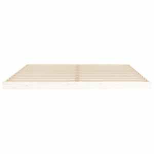Rám postele s LED bílý 180 x 200 cm Super King masivní dřevo - obrázek 5