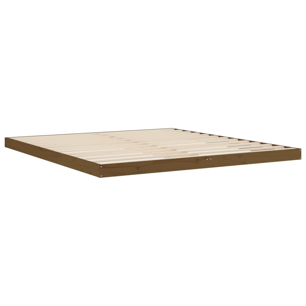 Cadru de pat Super King 6FT maro miere 180x200cm lemn masiv pin