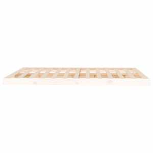 Rám postele bílý 150 x 200 cm King Size masivní borové dřevo - obrázek 6