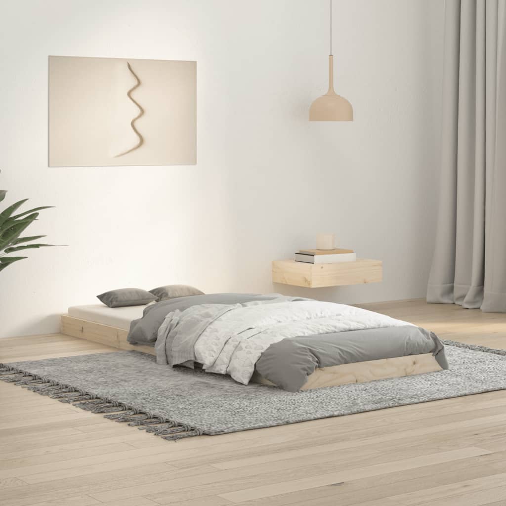 Cadre de lit 75x190 cm Bois pin massif Petit simple