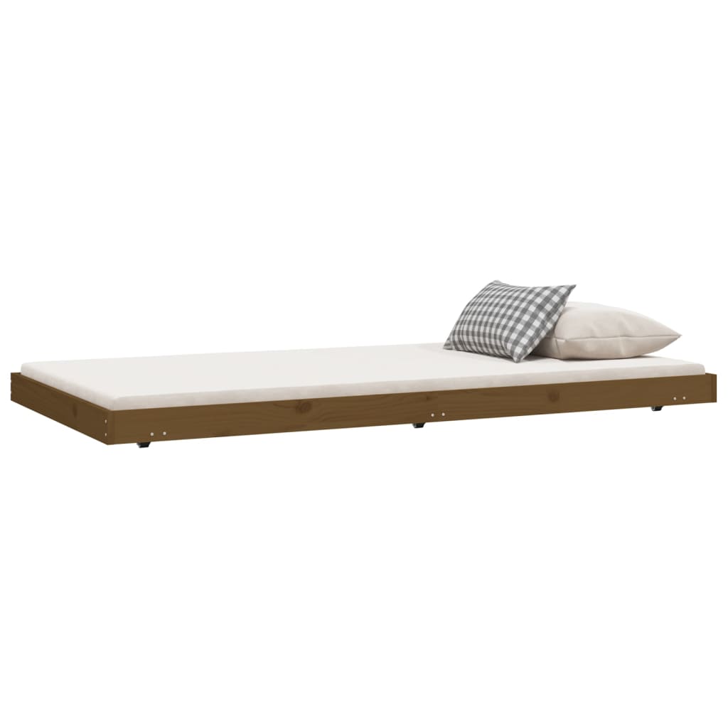 vidaXL Bedframe massief grenenhout honingbruin 80x200 cm afbeelding